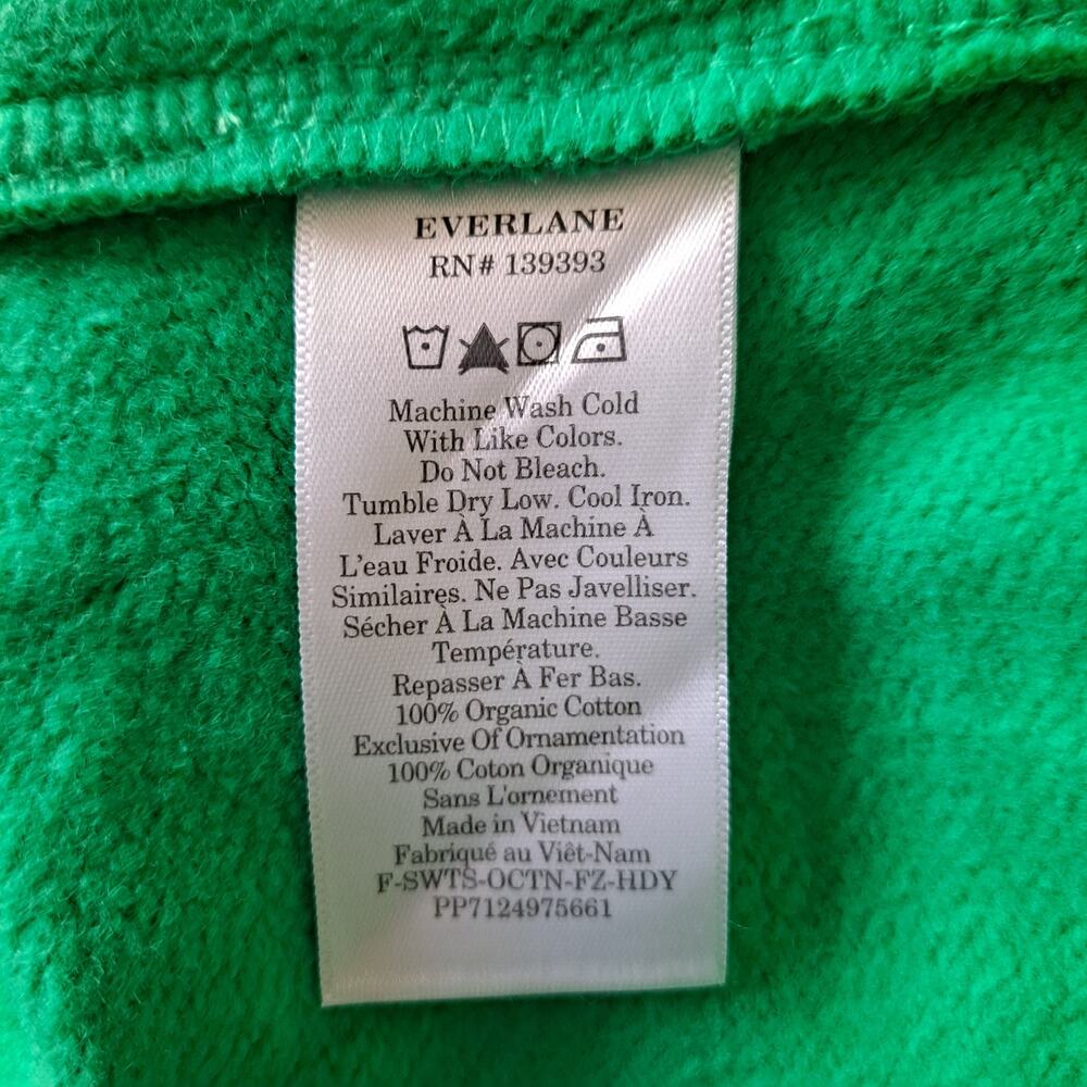 NWT Everlane Track Organic Cotton Hoodie Zip Sweatshirt Mint Green Womens Sz XXS - Picture 10 of 11